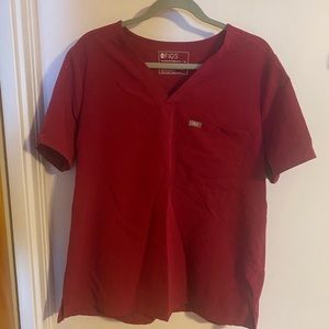 Figs maroon scrub top
